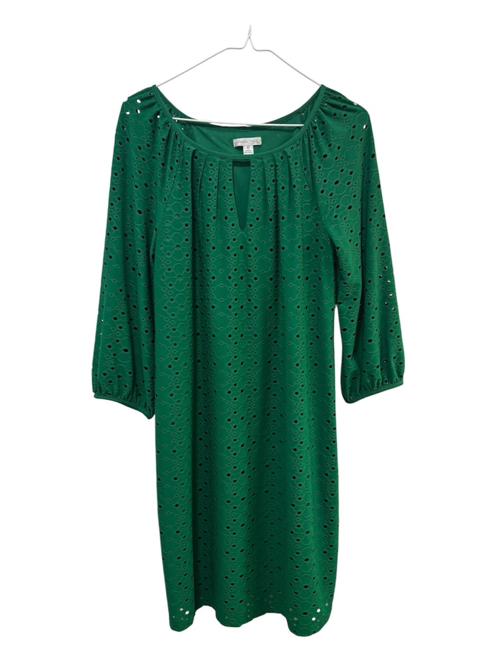 London Times Green Long Sleeve Dress